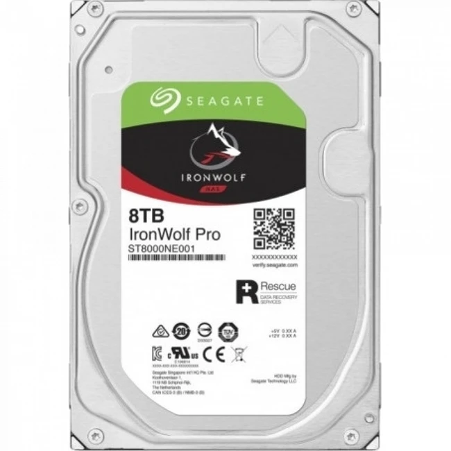 Внутренний жесткий диск Seagate IronWolf Pro 8 ТБ ST8000NE001 (EOL) (HDD (классические), 8 ТБ, 3.5 дюйма, SATA)