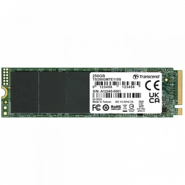 Жесткий диск Transcend MTE115S TS250GMTE115S SSD (твердотельные), 250 ГБ, M.2, PCIe