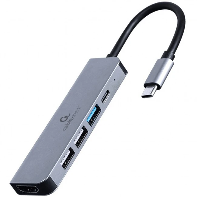 Cablexpert USB Type-C 5-in-1 multi-port adapter A-CM-COMBO5-03
