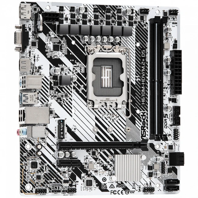 Материнская плата ASRock H610M-HDV/M.2+ D5 (Micro-ATX, LGA 1700)