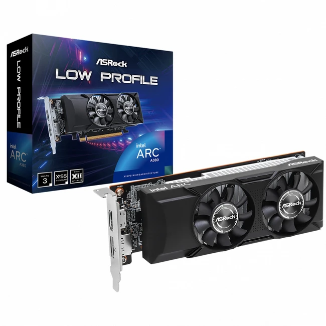 Видеокарта ASRock Arc A380 Low Profile A380 LP 6G 6 ГБ