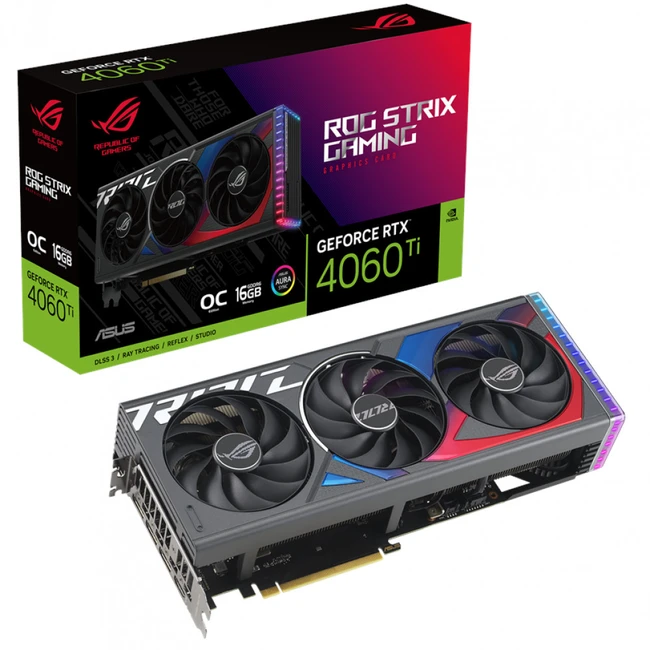 Видеокарта Asus ROG Strix GeForce RTX 4060 Ti OC 90YV0JI0-M0NA00 16 ГБ