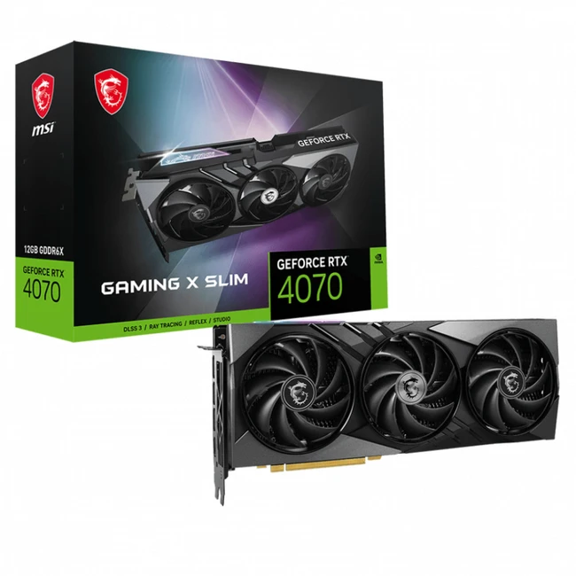Видеокарта MSI GeForce RTX 4070 GAMING X SLIM RTX 4070 GAMING SLIM 12G 12 ГБ