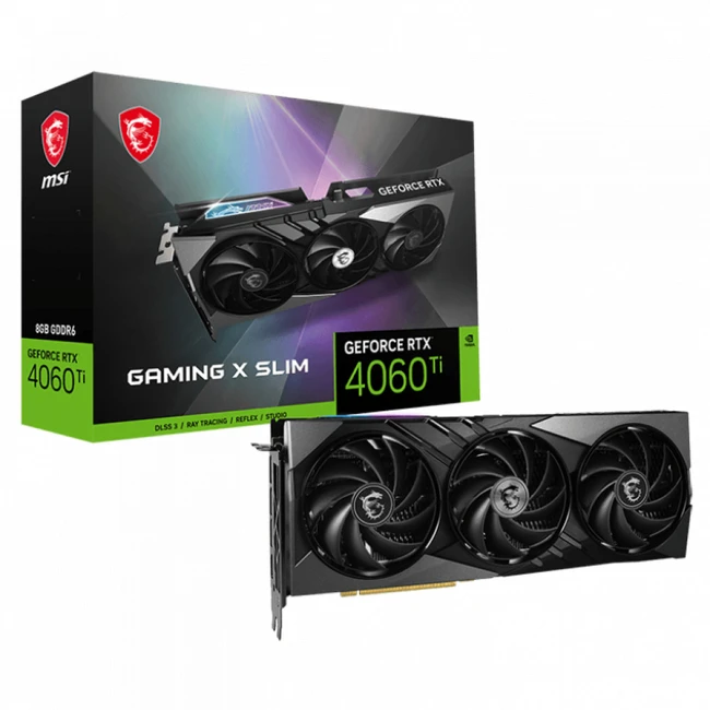 Видеокарта MSI GeForce RTX 4060 Ti GAMING X SLIM RTX 4060 TI GAMING X SLIM 8G 8 ГБ