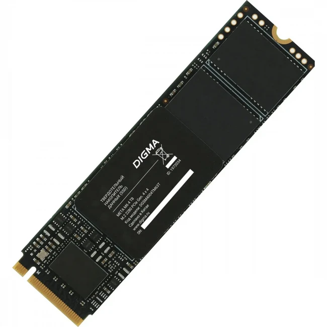 Внутренний накопитель Digma Meta M6 DGSM4004TM63T SSD (твердотельные), 4 ТБ, M.2, PCIe