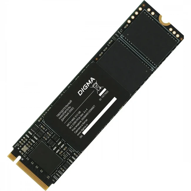 Внутренний накопитель Digma Meta M6E DGSM4512GM6ET SSD (твердотельные), 512 ГБ, M.2, PCIe