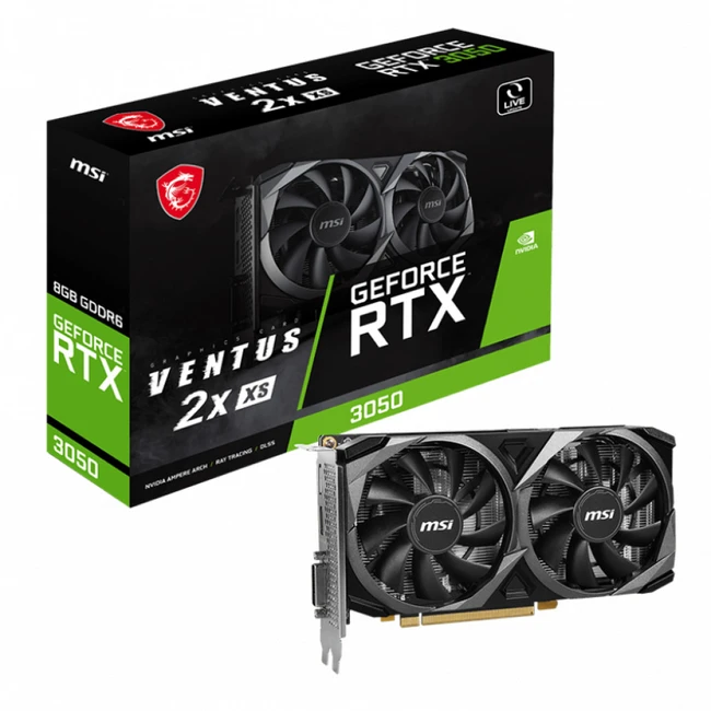 Видеокарта MSI GeForce RTX 3050 VENTUS 2X XS RTX 3050 VENTUS 2X XS 8G 8 ГБ