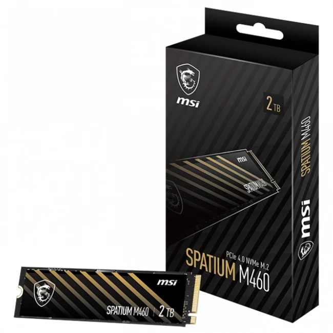 Внутренний жесткий диск MSI SPATIUM M460 NVME M460 PCIE 4.0NVME M.2 1TB (SSD (твердотельные), 1 ТБ, M.2, PCIe)