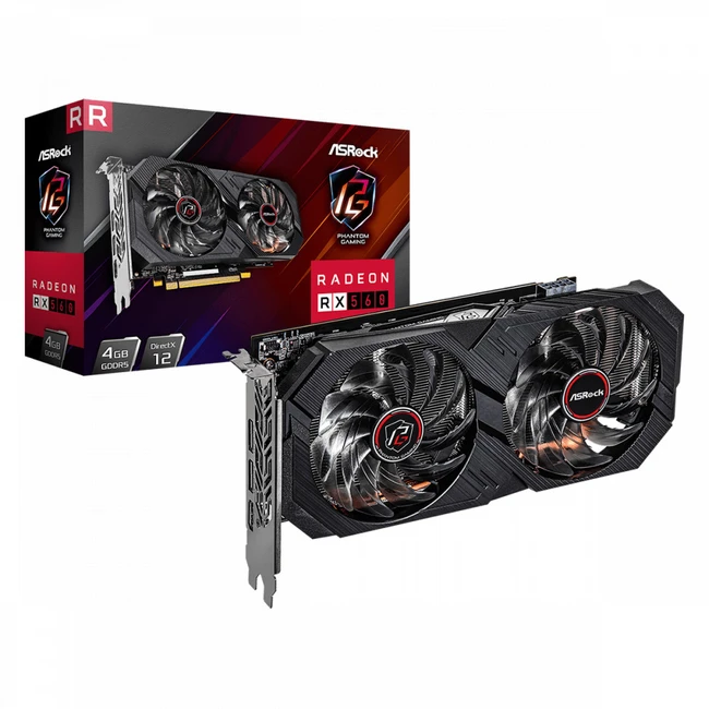 Видеокарта ASRock Radeon™ RX 560 Phantom Gaming Elite RX560 PGE 4G (4 ГБ)