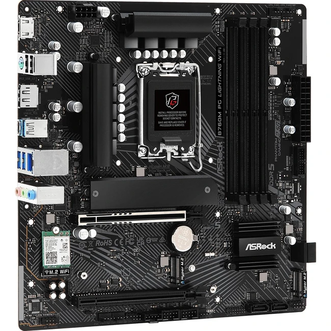 Материнская плата ASRock B760M PG Lighting WiFi 90-MXBMT0-A0UAYZ Micro-ATX, LGA 1700