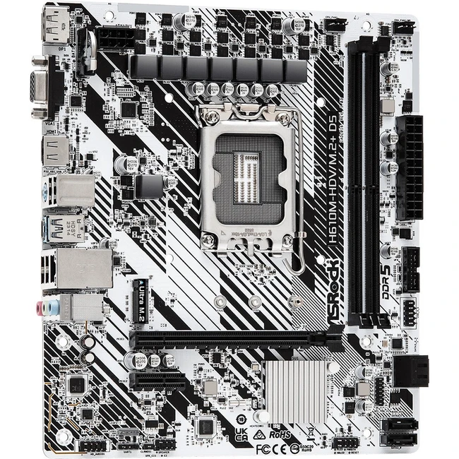 Материнская плата ASRock H610M-HDV/M.2+D5 (Micro-ATX, LGA 1700)