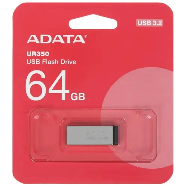 USB флешка (Flash) ADATA UR350 UR350-64G-RSR/BK 64 ГБ