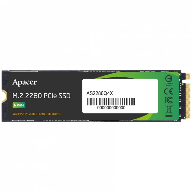 Жесткий диск Apacer AS2280Q4X AP1TBAS2280Q4X-1 SSD (твердотельные), 1 ТБ, M.2, PCIe