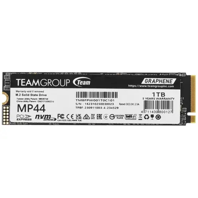 Внутренний жесткий диск Team Group TM8FPW001T0C101 (SSD (твердотельные), 1 ТБ, M.2, PCIe)