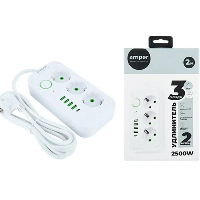 Распределитель питания Amper JH-1074U-2W