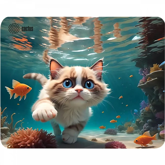 Коврик для мышки Cactus Fish Cat CS-MP-D15M