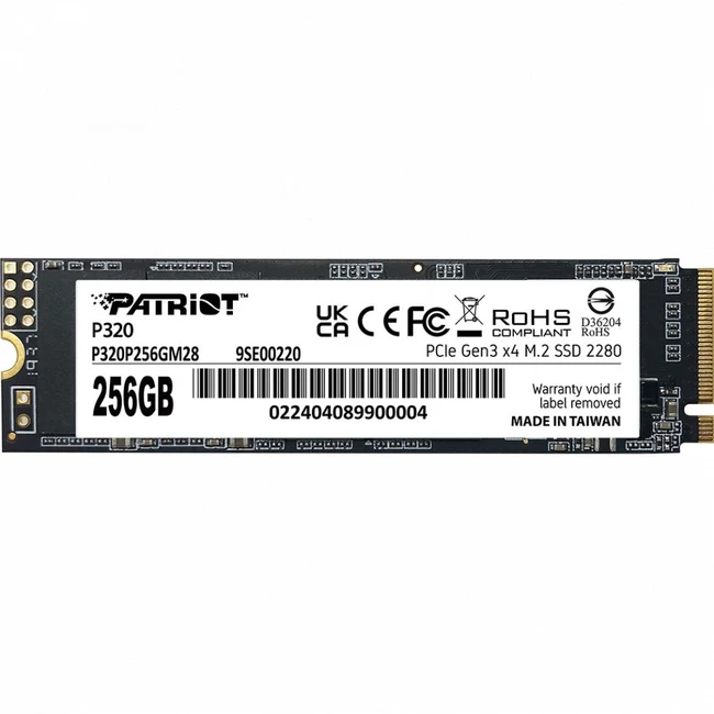 Внутренний накопитель Patriot P320P256GM28 SSD (твердотельные), 256 ГБ, M.2, PCIe