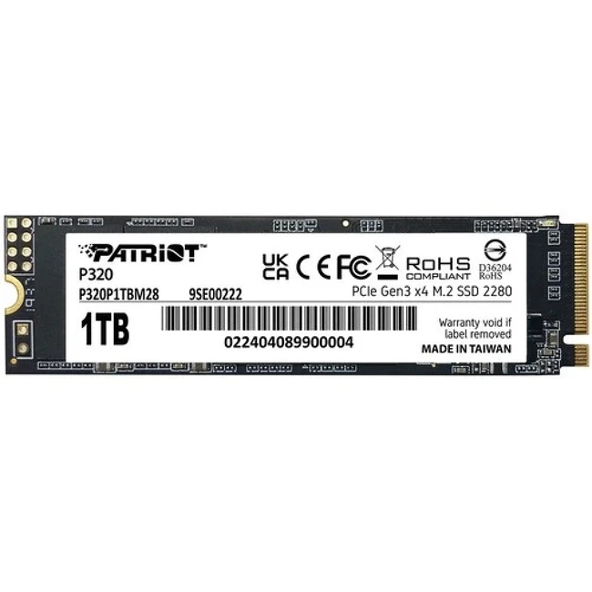 Внутренний накопитель Patriot P320 P320P1TBM28 SSD (твердотельные), 1 ТБ, M.2, PCIe