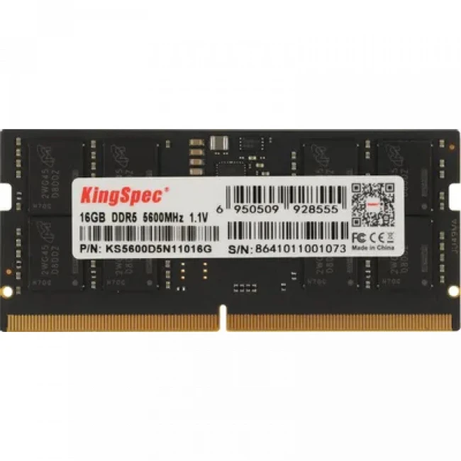 ОЗУ KingSpec KS5600D5N11016G SO-DIMM, DDR5, 16 Гб, 5600 МГц