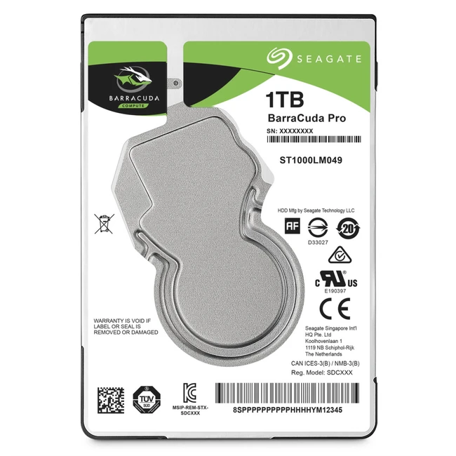 Внутренний накопитель Seagate Barracuda Pro ST1000LM049 HDD (классические), 1 ТБ, 2.5 дюйма, SATA