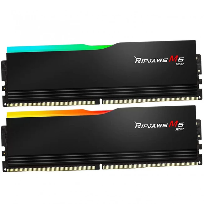 ОЗУ G.Skill RipJaws M5 RGB F5-6000J3648D16GX2-RM5RK (DIMM, DDR5, 32 Гб (2 х 16 Гб), 6000 МГц)