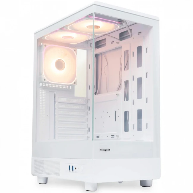 Корпус HSPD F510-TGWH-ARGB White Mid-Tower