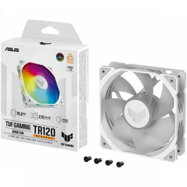 Охлаждение Asus TUF GAMING TR120 ARGB REVERSE WHITE (Для системного блока)