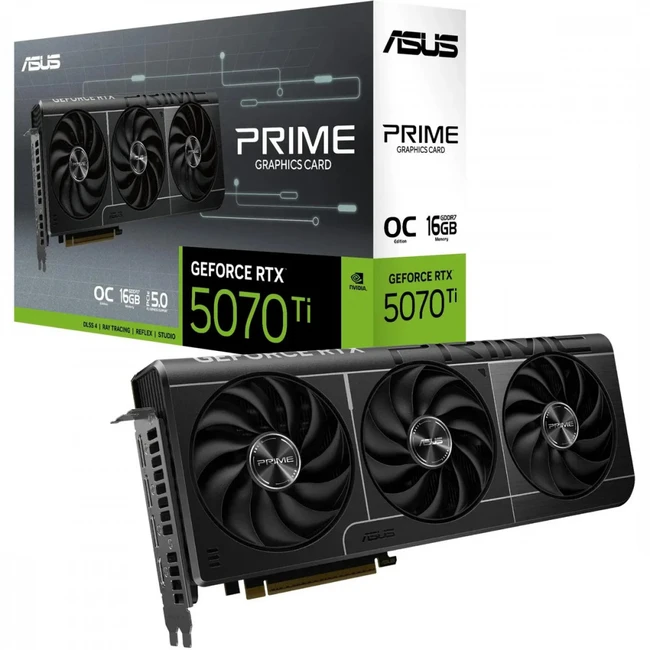 Видеокарта Asus GeForce RTX 5070TI PRIME-RTX5070TI-O16G (16 ГБ)