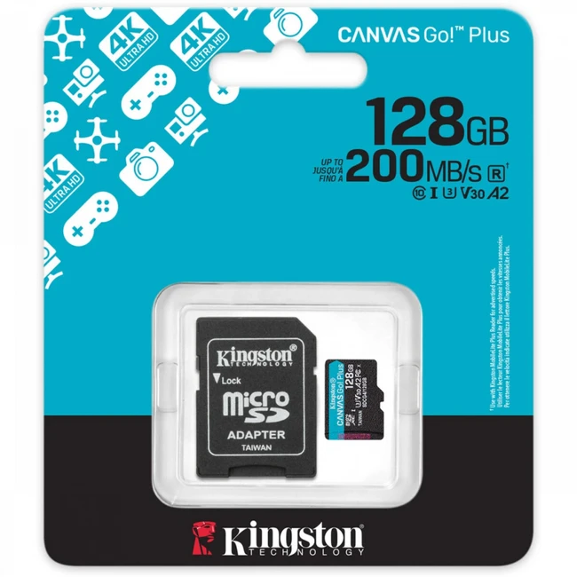 Флеш (Flash) карты Kingston Canvas Go! Plus SDCG4/128GB 128 ГБ