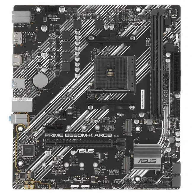Материнская плата Asus PRIME B550M-K ARGB 90MB1GC0-M0EAY0 Micro-ATX, AMD AM4