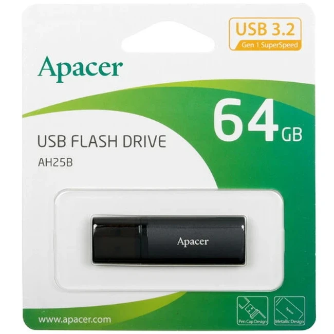USB флешка (Flash) Apacer AP64GAH25BB-1 (64 ГБ)