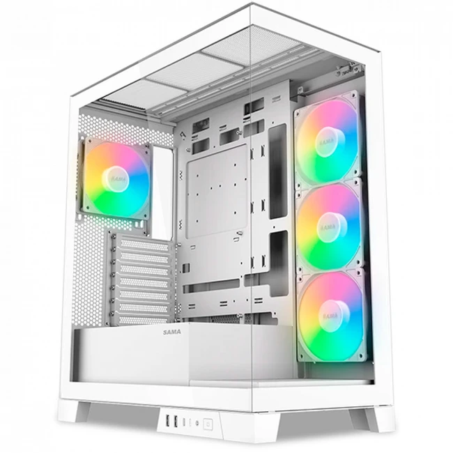 Корпус Sama V50 White V50-WHADA4X1-GL Mid-Tower