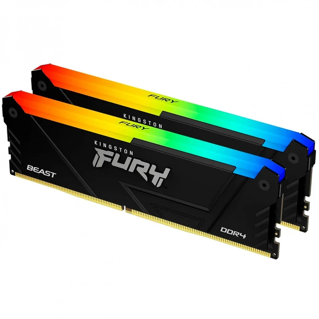ОЗУ Kingston Fury Beast RGB KF432C16BB2AK2/16WP DIMM, DDR4, 16 Гб (2 х 8 Гб), 3200 МГц