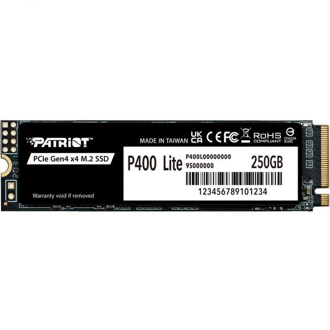 Внутренний накопитель Patriot P400 Lite P400LP250GM28H SSD (твердотельные), 250 ГБ, M.2, PCIe
