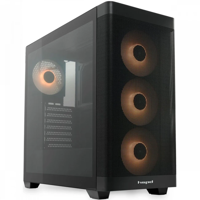 Корпус HSPD M740-TGBK-ARGB Black (Mid-Tower)