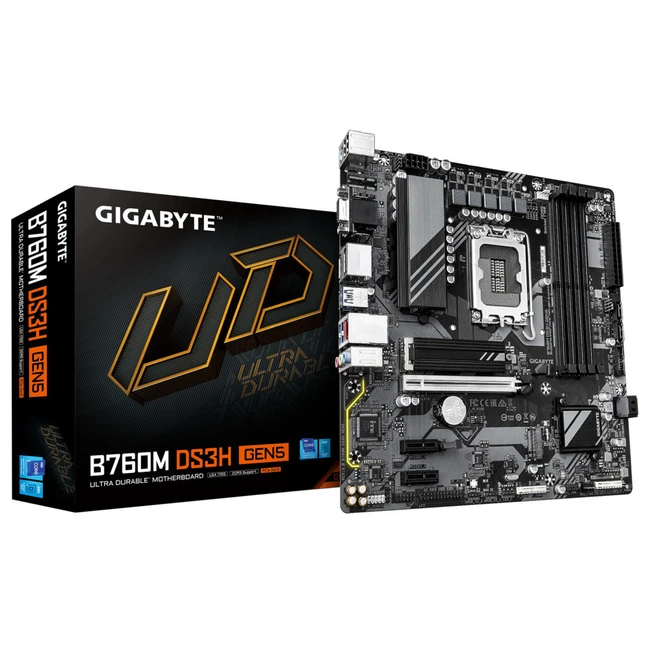 Материнская плата Gigabyte B760M DS3H GEN5 (REV1.0) (Micro-ATX, LGA 1700)