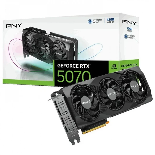 Видеокарта PNY GEFORCE RTX 5070 12GB Triple Fan VCG507012TFXPB1 (12 ГБ)