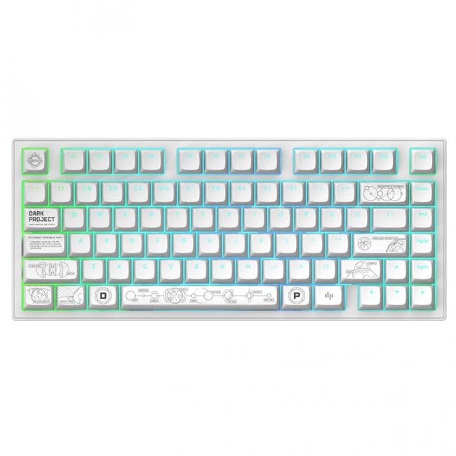 Клавиатура Dark Project ALU81A Terra Nova White DPKB_NOVA_81_ANSI_WHITE_UA Беспроводная, Bluetooth