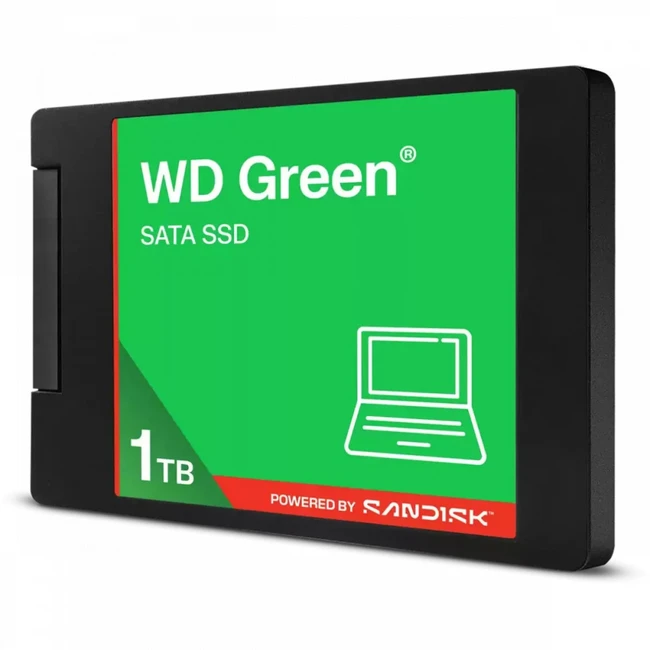 Внутренний жесткий диск Western Digital Green WDS100T5G0A (SSD (твердотельные), 1 ТБ, 2.5 дюйма, SATA)