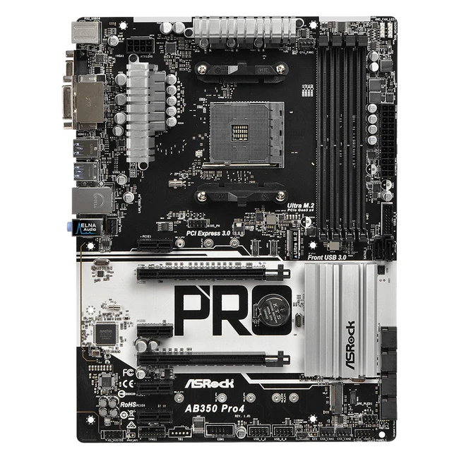 Материнская плата ASRock AB350 Pro4 ATX, AMD AM4