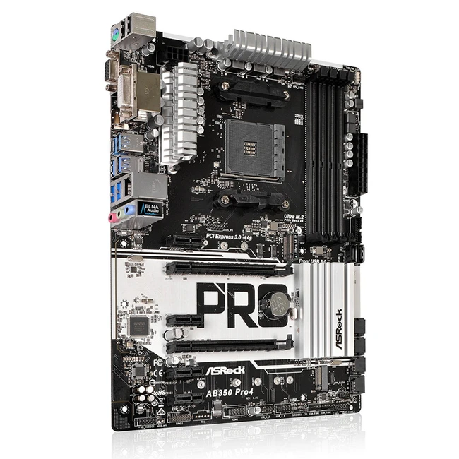 Материнская плата ASRock AB350 PRO4 AB350PRO4 ATX, AMD AM4