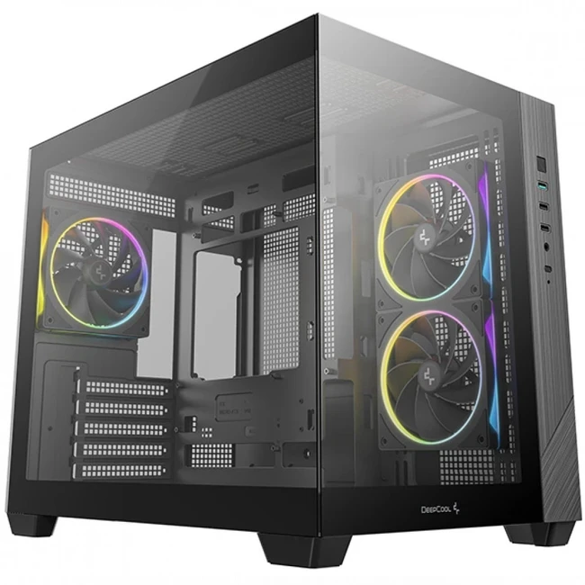 Корпус Deepcool CG330 3F Black R-CG330-BKNGM3-G Mini-Tower