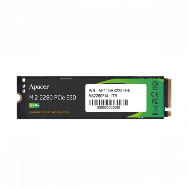 Жесткий диск Apacer AP1TBAS2280F4L-1 SSD (твердотельные), 1 ТБ, M.2, PCIe