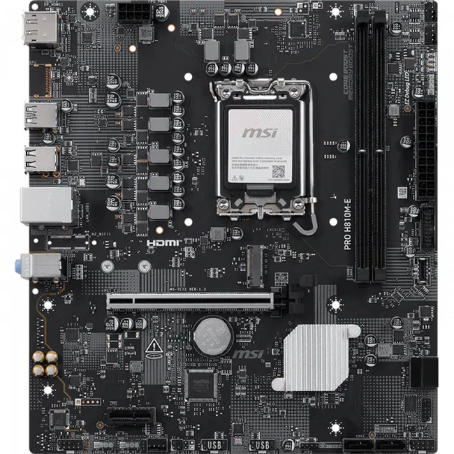 Материнская плата MSI PRO H810M-E Micro-ATX, LGA 1851