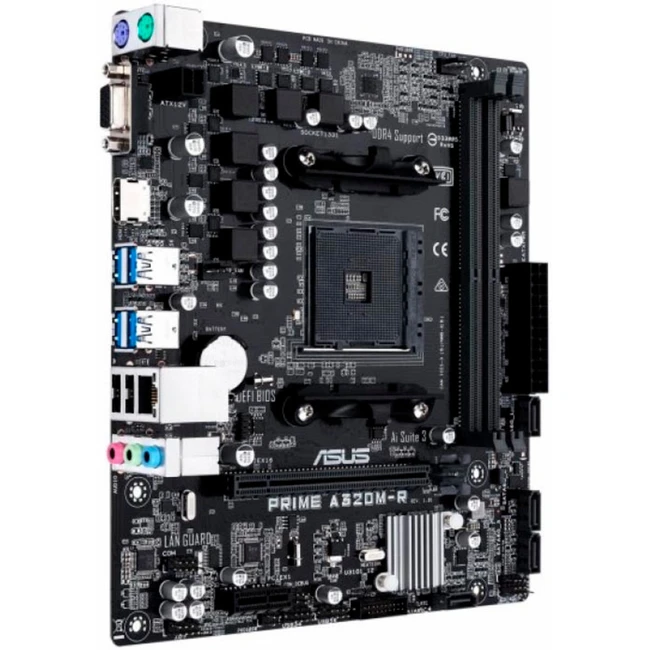 Материнская плата Asus PRIME A320M-R-SI 90MB0XD0-M0ECY0 Micro-ATX, AMD AM4