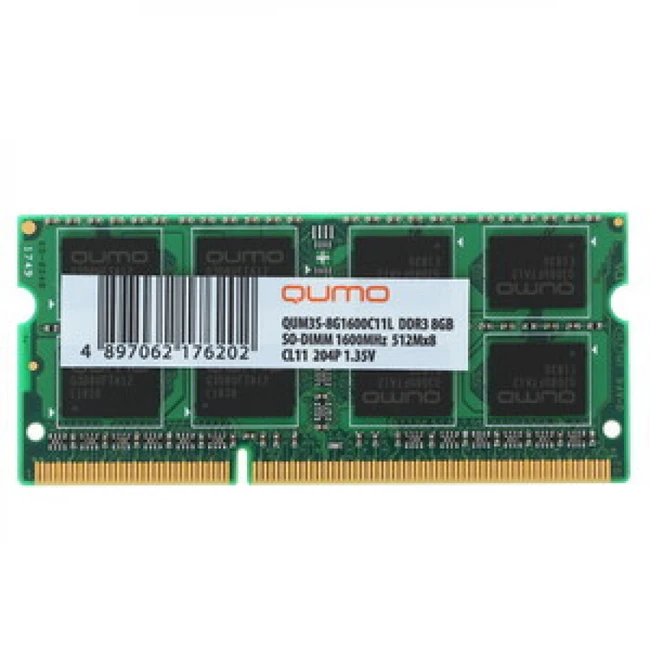 ОЗУ Qumo QUM3S-8G1600C11L SO-DIMM, DDR3, 8 Гб, 1600 МГц