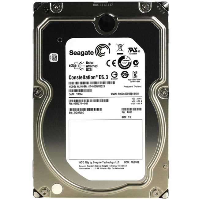 Серверный жесткий диск Seagate Constellation ES.3 ST4000NM0023 HDD, 3,5 LFF, 4 ТБ, SAS