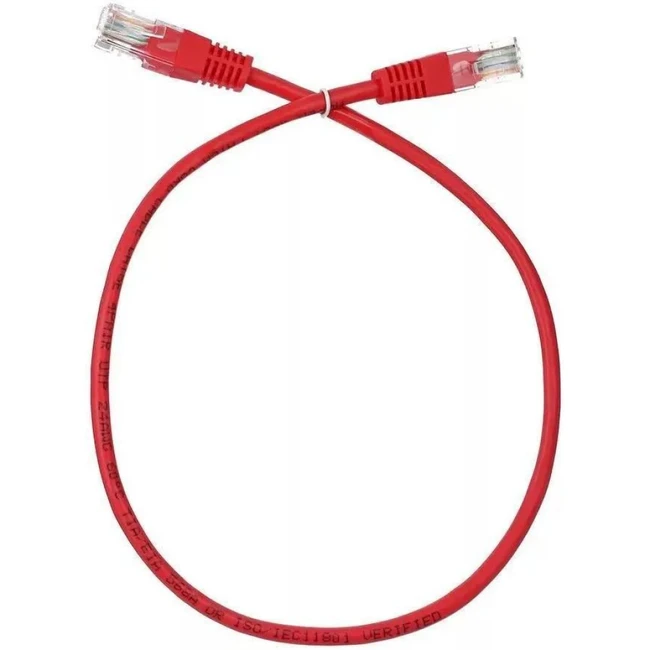 Патч-корд Aopen UTP кат.5е 0,5м красный ANP511_0.5M_R