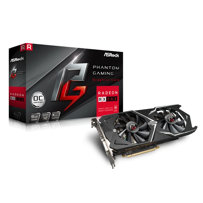 Видеокарта ASRock Phantom Gaming X Radeon RX580 OC PHANTOM GXR RX580 8G 8 ГБ