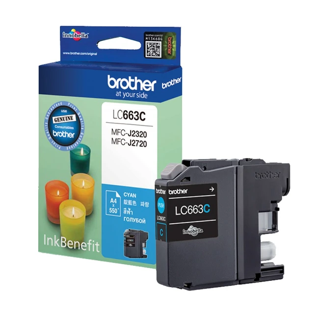Струйный картридж Brother LC663C голубой для MFC-J2320, MFC-J2720